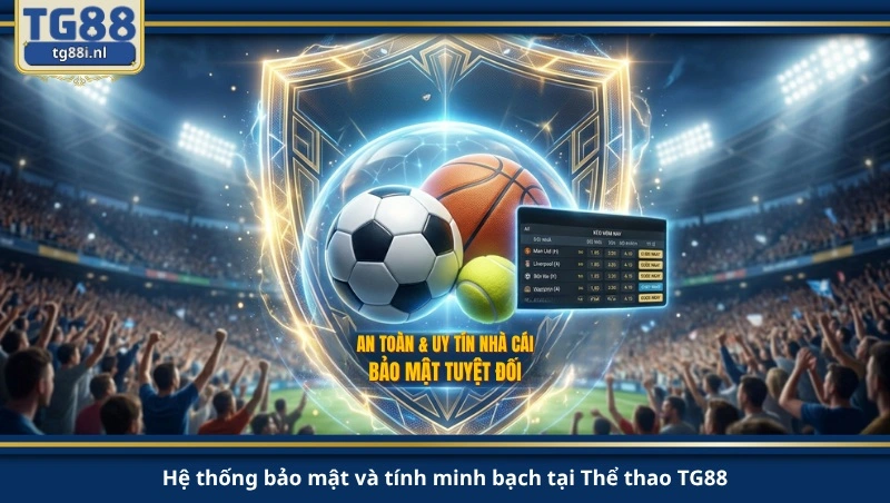 Hệ thống bảo mật và tính minh bạch tại Thể thao TG88.