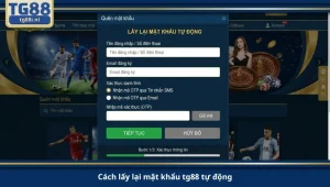 cách lấy lại mật khẩu tg88 tự động