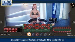 Giao diện vòng quay Roulette trực tuyến đẳng cấp tại nhà cái.
