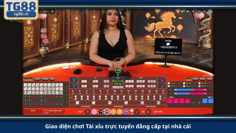 Giao diện chơi Tài xỉu trực tuyến đẳng cấp tại nhà cái.
