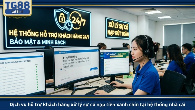 Dịch vụ hỗ trợ khách hàng xử lý sự cố nạp tiền xanh chín tại hệ thống nhà cái.