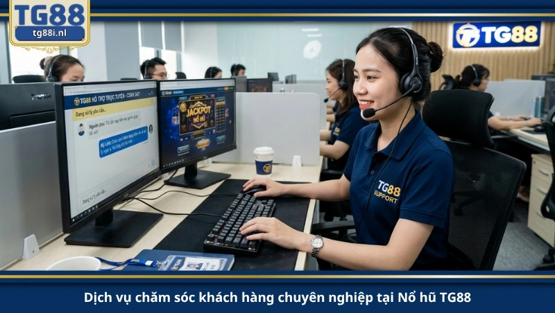 Dịch vụ chăm sóc khách hàng chuyên nghiệp tại Nổ hũ TG88.