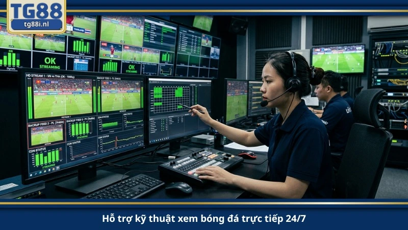 Hỗ trợ kỹ thuật xem bóng đá trực tiếp 24/7.