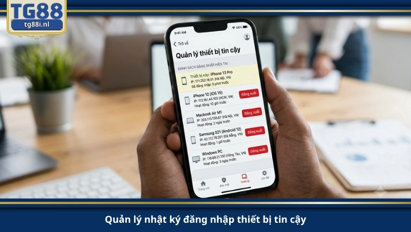 quản lý nhật ký đăng nhập thiết bị tin cậy